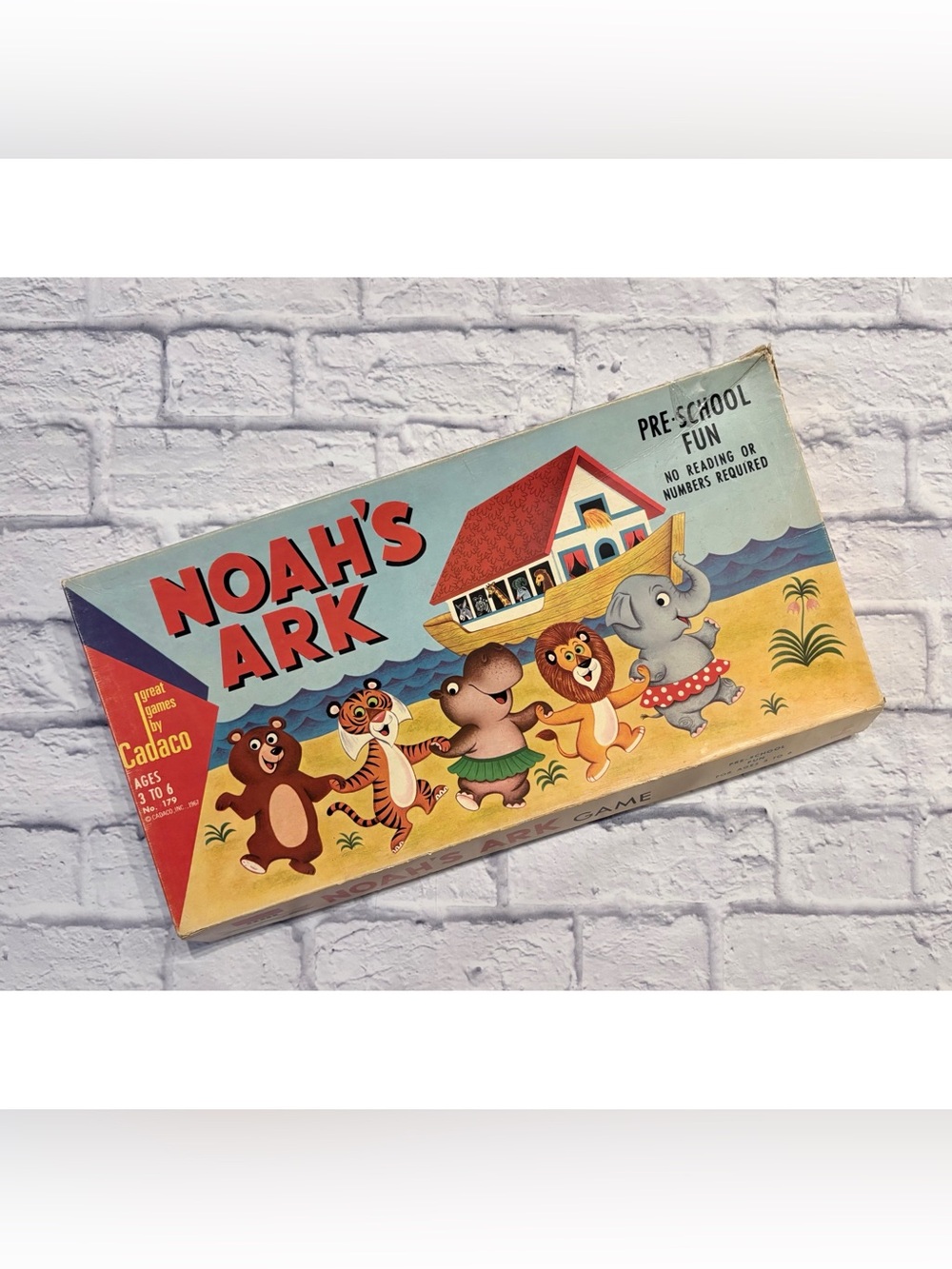 Vintage 1967 Cadaco Inc Noah’s Ark pre-school age game